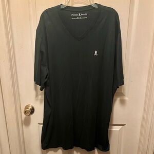 PSYCHO BUNNY Short Sleeve V-Neck Shirt. Sz 3XLT.